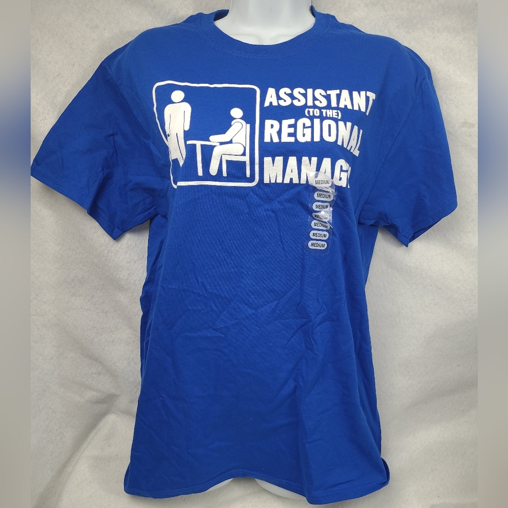 The Office Tee Shirt Assistant (To The) Regional Manager Royal Blue Size Medium.